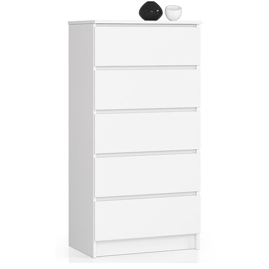 COMMODE K60 5TIROIRS CLP PK BLANCHE