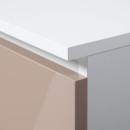 COMMODE K60 5TIROIRS CLP PK CAPPUCCINO BRILLANT