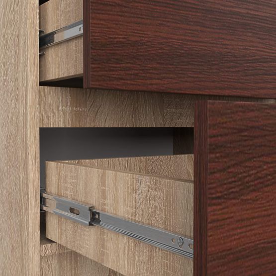 COMMODE K60 5TIROIRS CLP PK CHÊNE SONOMA / WENGE
