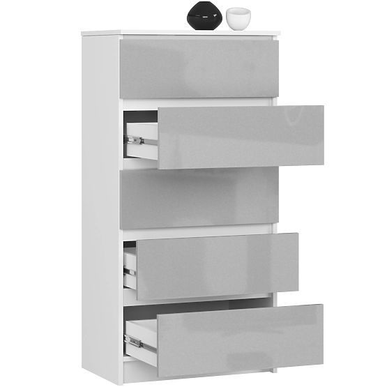 COMMODE K60 5TIROIRS CLP PK MÉTALLIQUE BRILLANT