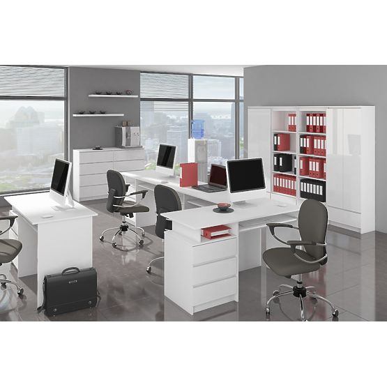 COMMODE K60 6TIROIRS CLP PK BLANC BRILLANT
