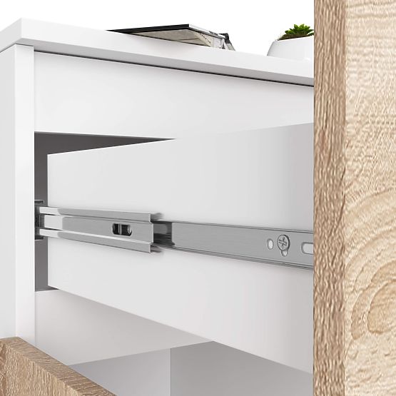 COMMODE K80 2D 1SZ CLP PK BLANC / CHÊNE SONOMA