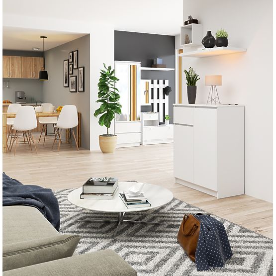 COMMODE K80 2D 1SZ CLP PK BLANCHE