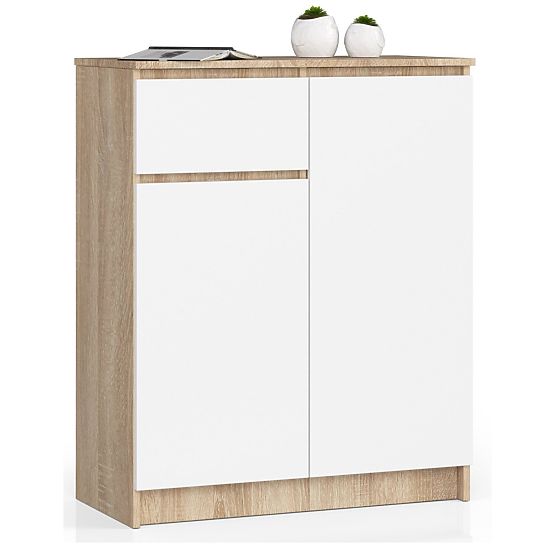 COMMODE K80 2D 1SZ CLP PK CHÊNE SONOMA / BLANC