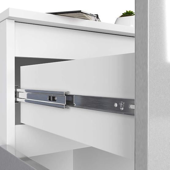 COMMODE K80 2D 1T CLP PK MÉTALLIQUE BRILLANT