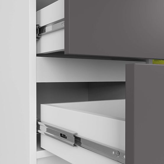 COMMODE K80 JERRY 1D 3SZ PK BLANC / GRIS GRAPHITE