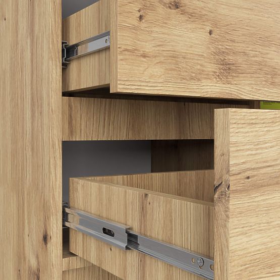 COMMODE K80 JERRY 1D 3T PK CHÊNE ARTISAN