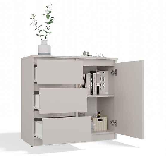 Commode Malwa 1D3S BEIGE CACHEMIRE