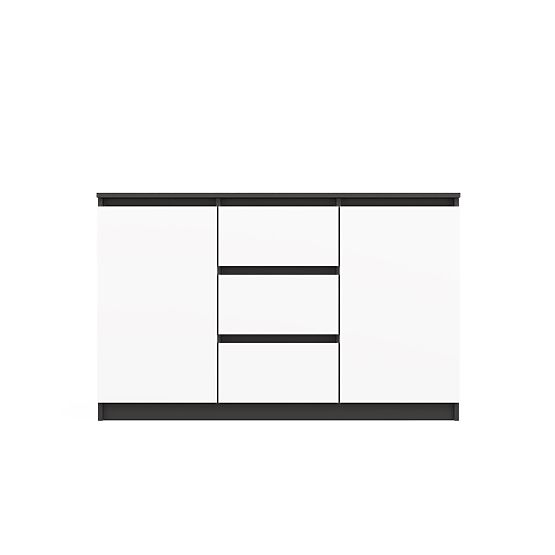 Commode Malwa 2D3S ANTHRACITE BLANC