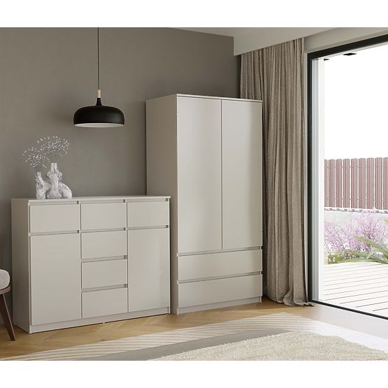 Commode Malwa 2D6S BEIGE CACHEMIRE