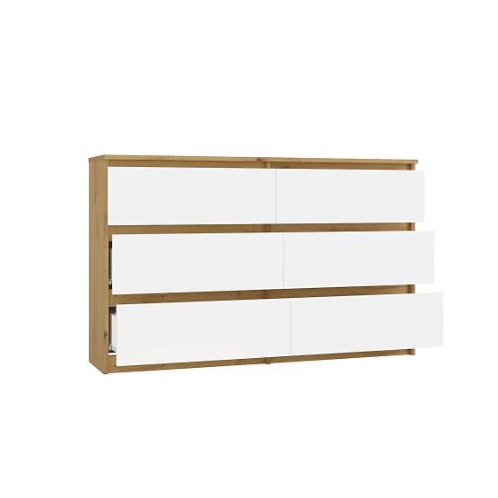 Commode Malwa M6 120 CHÊNE ARTISAN BLANC