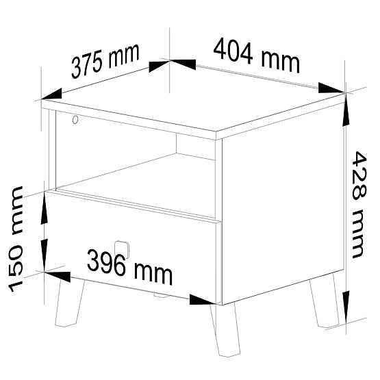 COMMODE MOBI K-01 BLANC NOIR