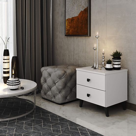 COMMODE MOBI K-02 BLANC NOIR