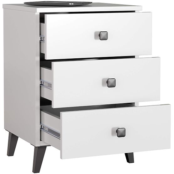 COMMODE MOBI K-03 BLANC NOIR