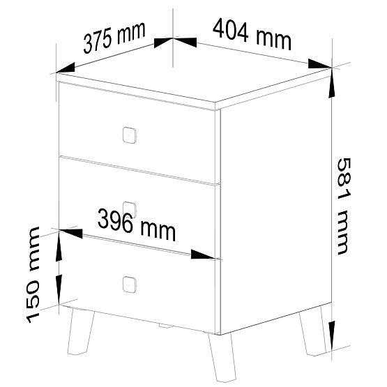 COMMODE MOBI K-03 BLANC NOIR