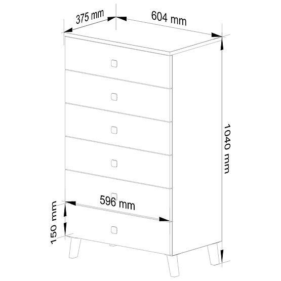 COMMODE MOBI K-06 BLANC NOIR