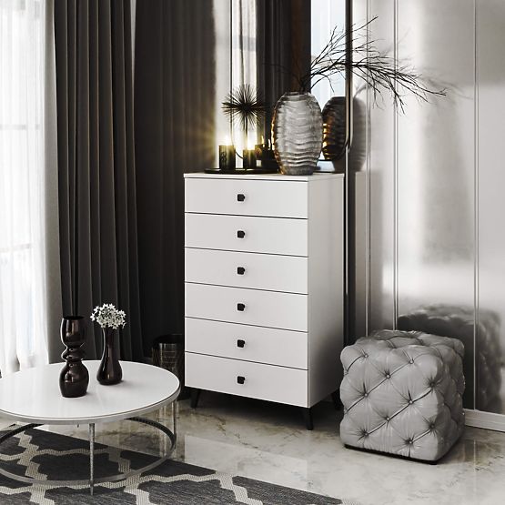 COMMODE MOBI K-06 BLANC NOIR