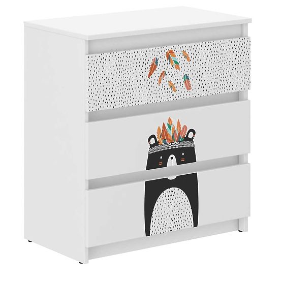 Commode - Nounours noir et blanc
