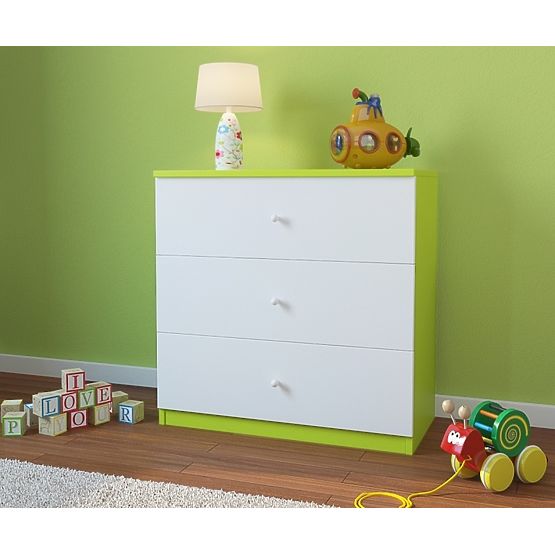 Commode pour enfants Ourbaby – vert blanc