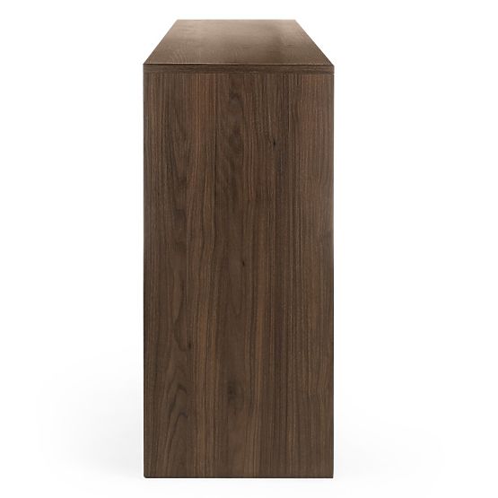 Commode à quatre portes Moku noyer villa, surfaces avant arrondies