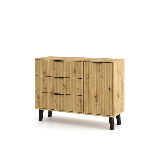 Commode Scandi 1D3S SLIM CHÊNE ARTISAN