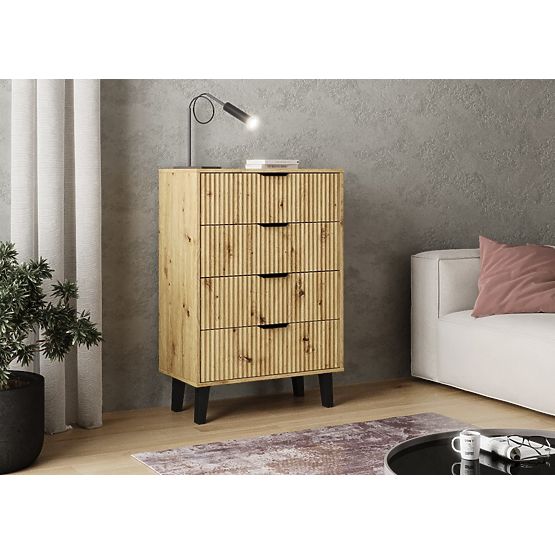 Commode Scandi 4S SLIM CHÊNE ARTISAN