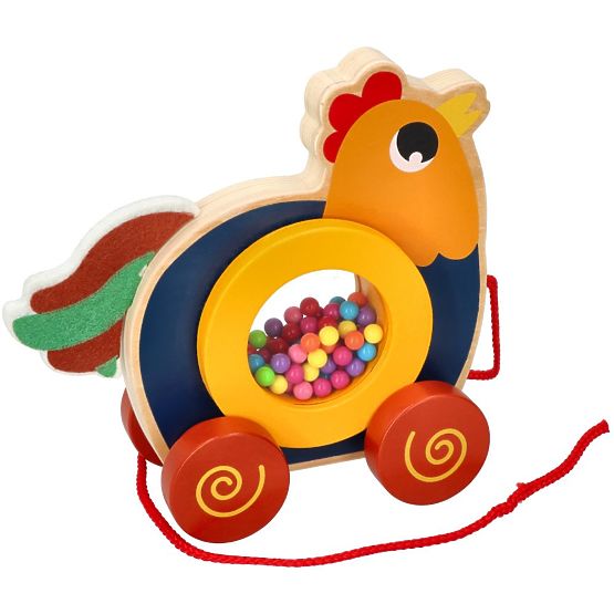 Coq Kukuryku à tirer sur une ficelle