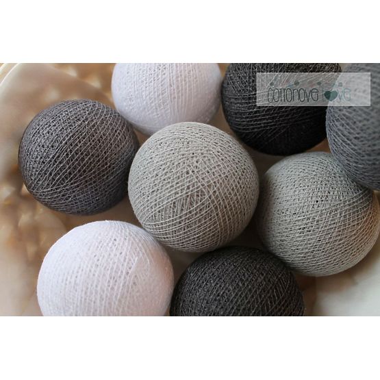 Coton lumineuse billes graphite