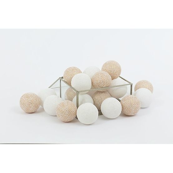 Coton lumineuse billes or