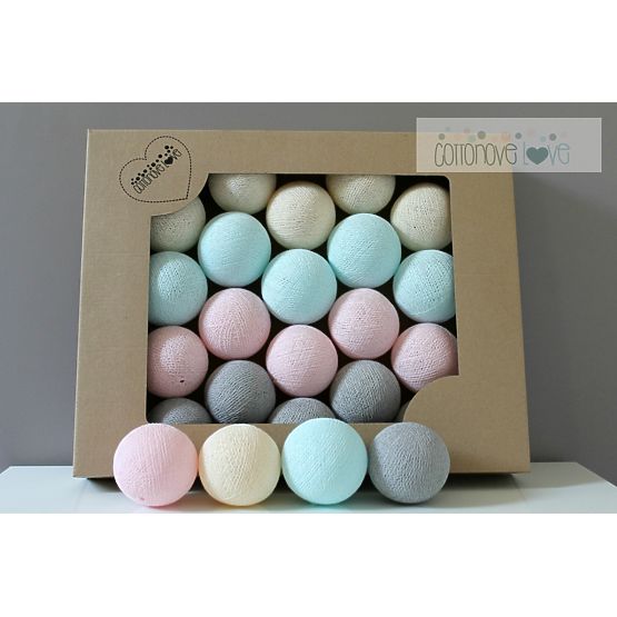 Coton lumineuse billes poudreux
