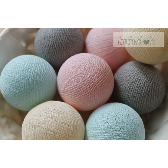 Coton lumineuse billes poudreux