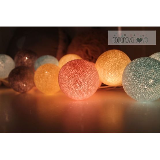 Coton lumineuse billes poudreux