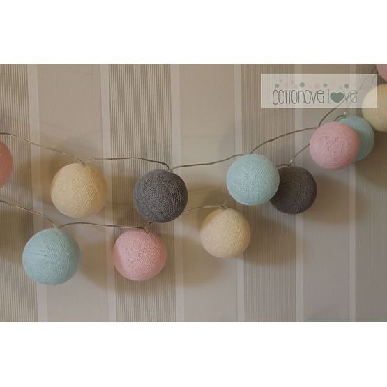 Coton lumineuse billes poudreux