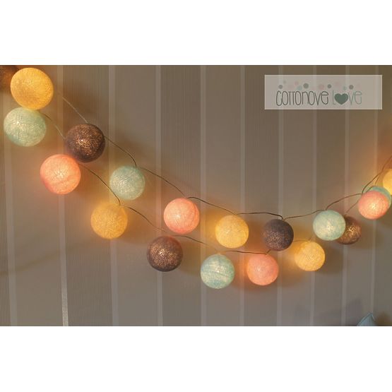 Coton lumineuse billes poudreux