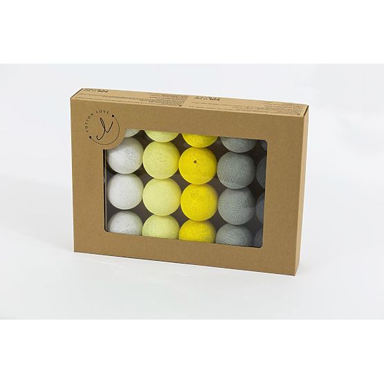 Coton lumineuse billes smokey jaune