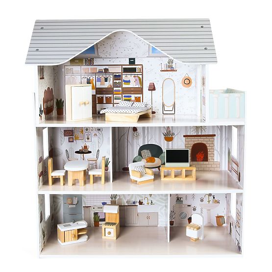 Maison de poupées avec meubles Emma Ekotony Residence