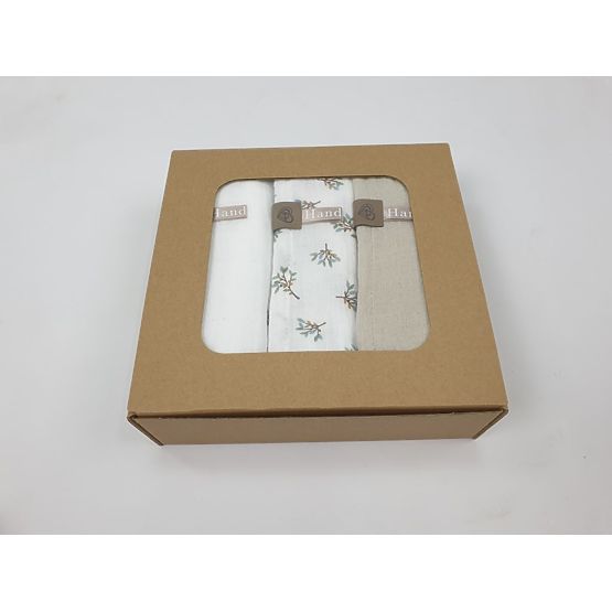 Couches en mousseline 3 pcs - beige