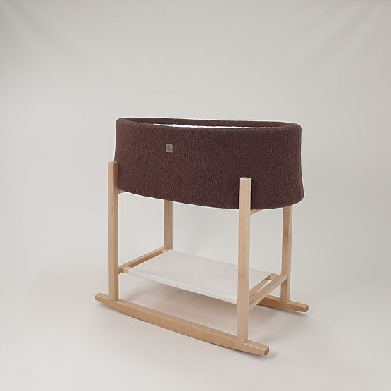 Couffin de Moïse Teddy avec base en bois - marron