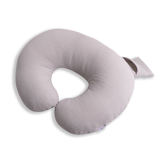 Coussin d'allaitement en mousseline Heavens - gris