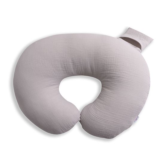 Coussin d'allaitement en mousseline Heavens - gris