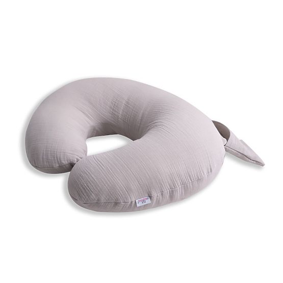 Coussin d'allaitement en mousseline Heavens - gris