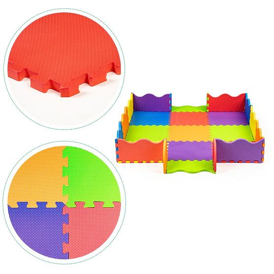 Coussin en mousse - puzzle coloré