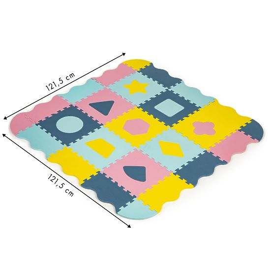 Tapis en mousse - puzzle aux couleurs pastel
