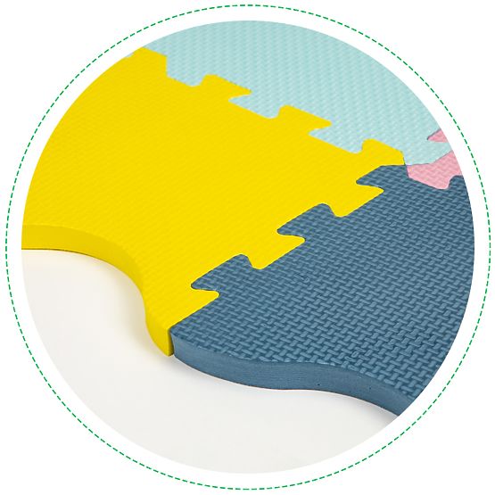 Tapis en mousse - puzzle aux couleurs pastel