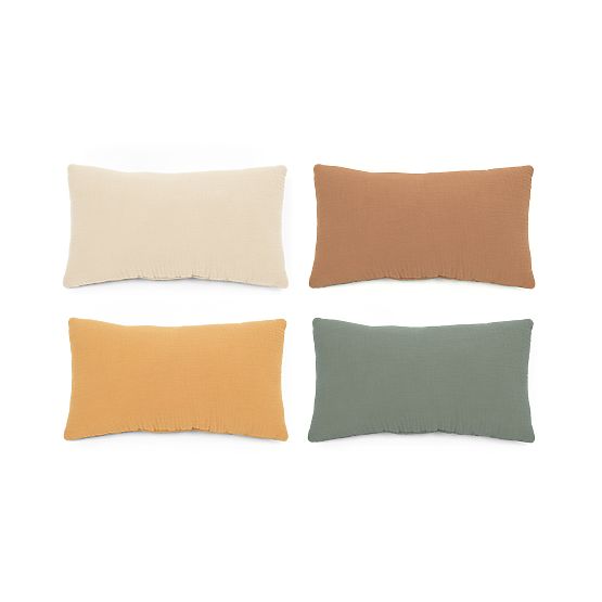Coussin en mousseline Ourbaby 20x35 cm - toffee