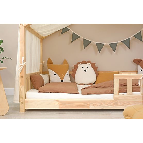 Coussin en mousseline Ourbaby 20x35 cm - toffee