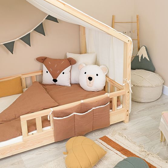 Coussin en mousseline Ourbaby 35x35 cm - Biche