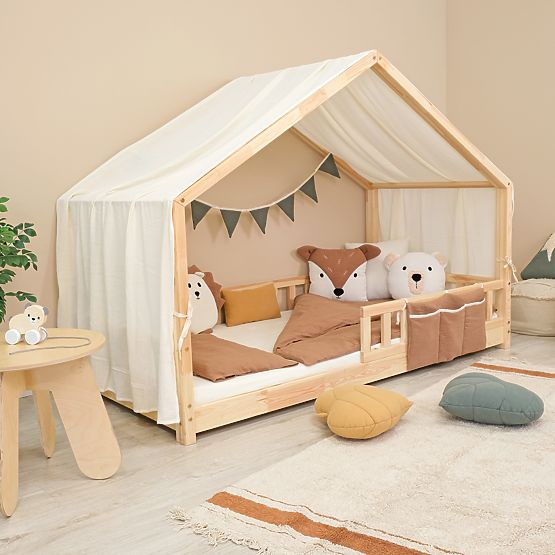 Coussin en mousseline Ourbaby 38x35 cm Feuille - vert