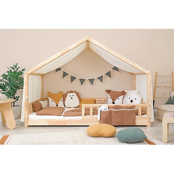 Coussin en mousseline Ourbaby 40x40 cm - toffee