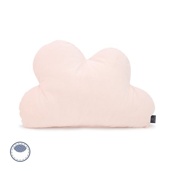 Oreiller bouffant velours Fleurs de nuit - rose